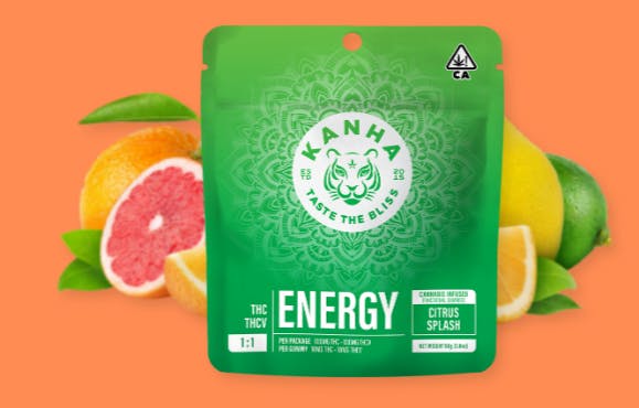 Kanha - Energy Citrus Splash: ENERGY CITRUS SPLASH THCV:THC 100:100MG NANO GUMMIES - 10 PACK