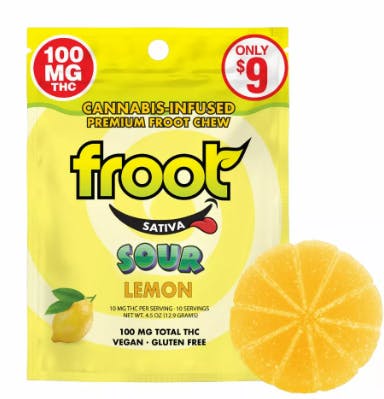 Froot - Sour: SOUR LEMON 100MG GUMMY