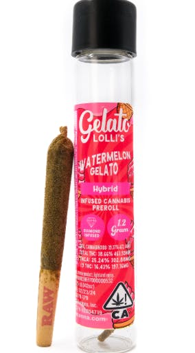 Gelato - Watermelon Gelato: WATERMELON GELATO 1.2 GRAM INFUSED PREROLL