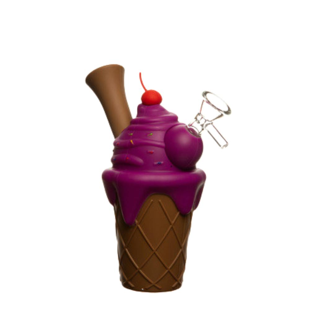 Silicone Bong - Ice Cream Cone - 6"