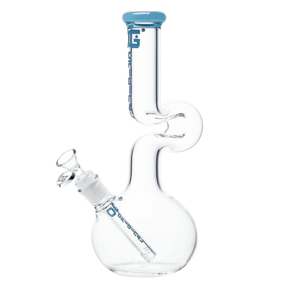 Twisted Neck Bong - 12" - Blue