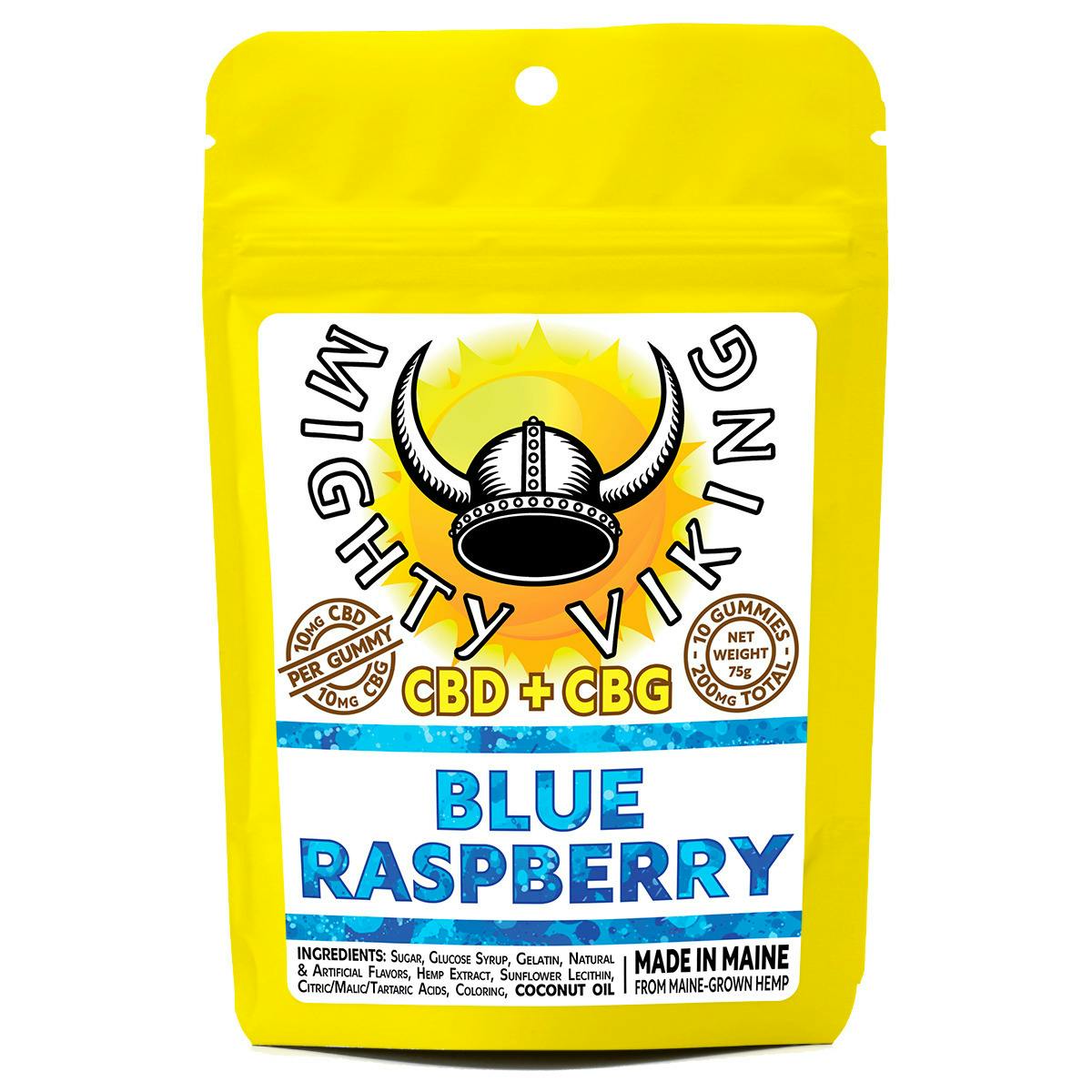 Blue Raspberry Daytime CBD + CBG Gummies (200mg)