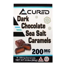 Dark Chocolate Sea Salt Caramels (200mg)