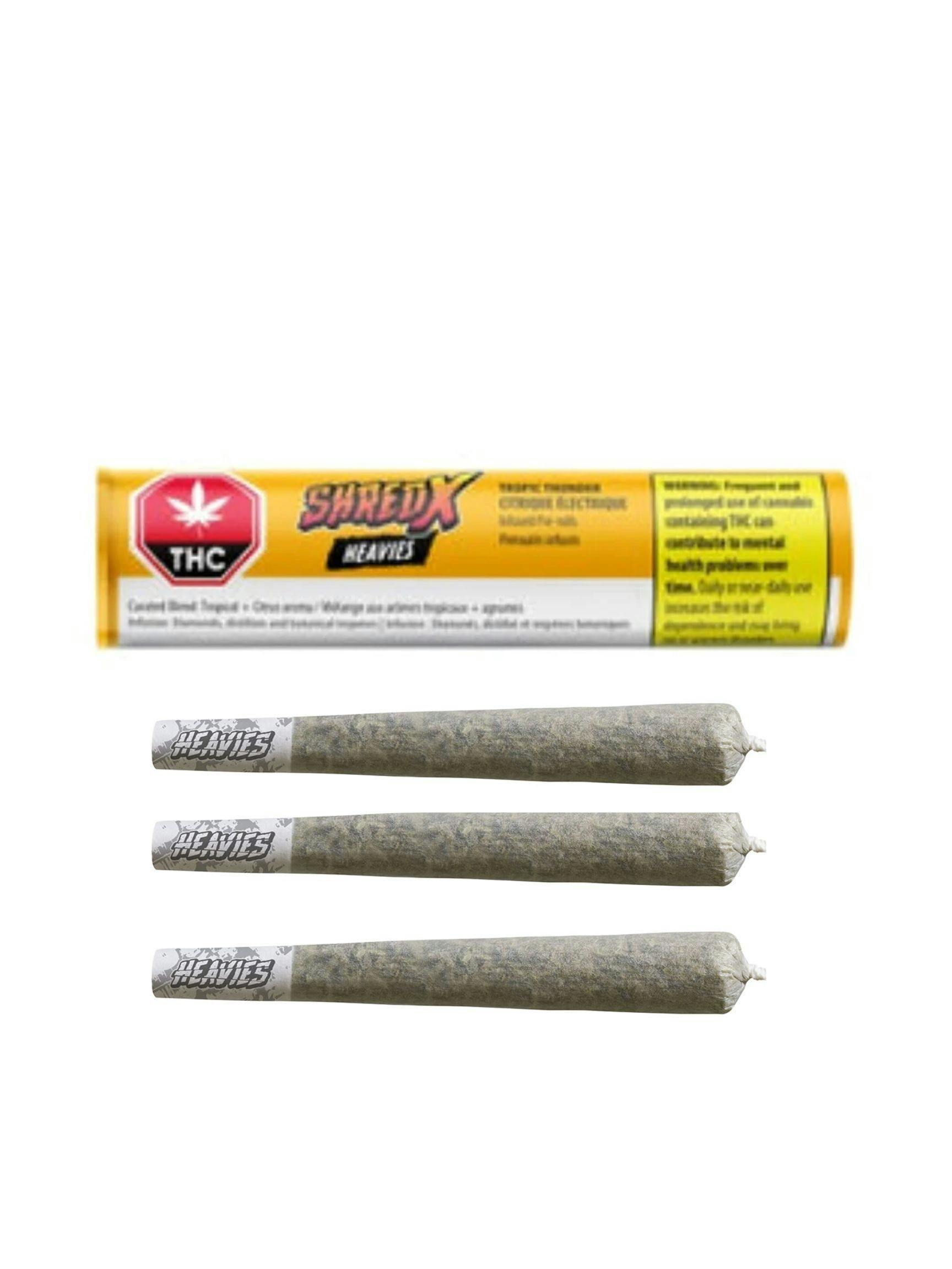SHRED X - Tropic Thunder Heavies - Disty & Diamond Infused Pre-Roll - 3x0.5g