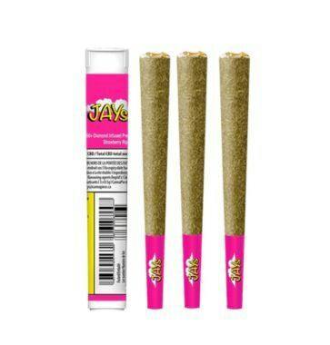 JAYS - High Potency 50+ Diamond Strawberry Ripple Infused Pre-Roll - 3x0.5g