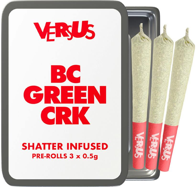 Versus - BC Green Crk Shatter Infused Pre-roll - 3x0.5g