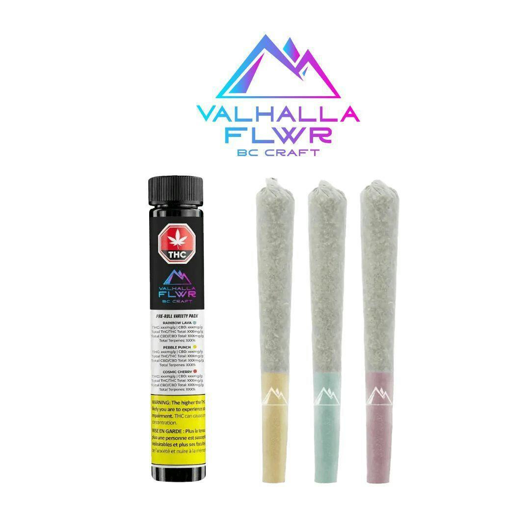 Valhalla Flwr - Pre-Roll Variety Pack - 3x0.5g