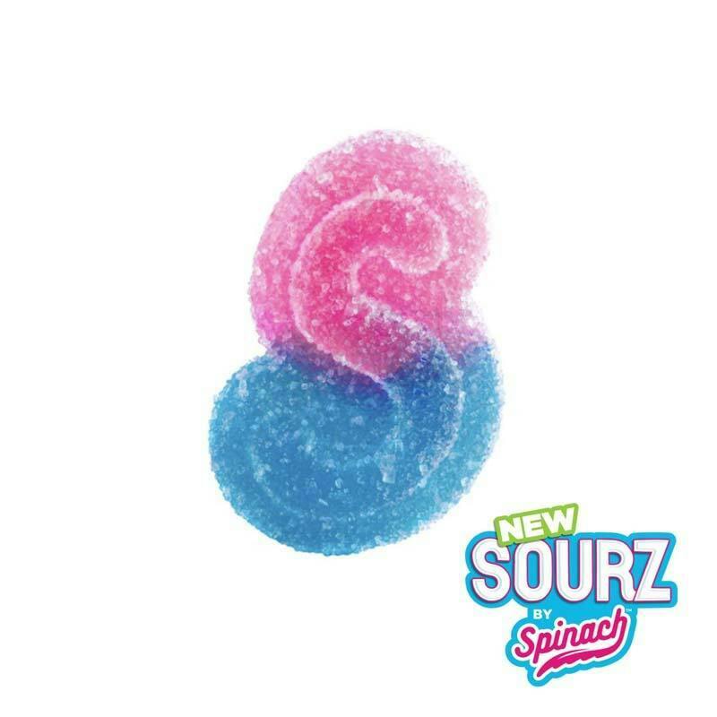 SOURZ by Spinach - Fully Blasted Blue Raspberry Watermelon Gummy - 1 Pack