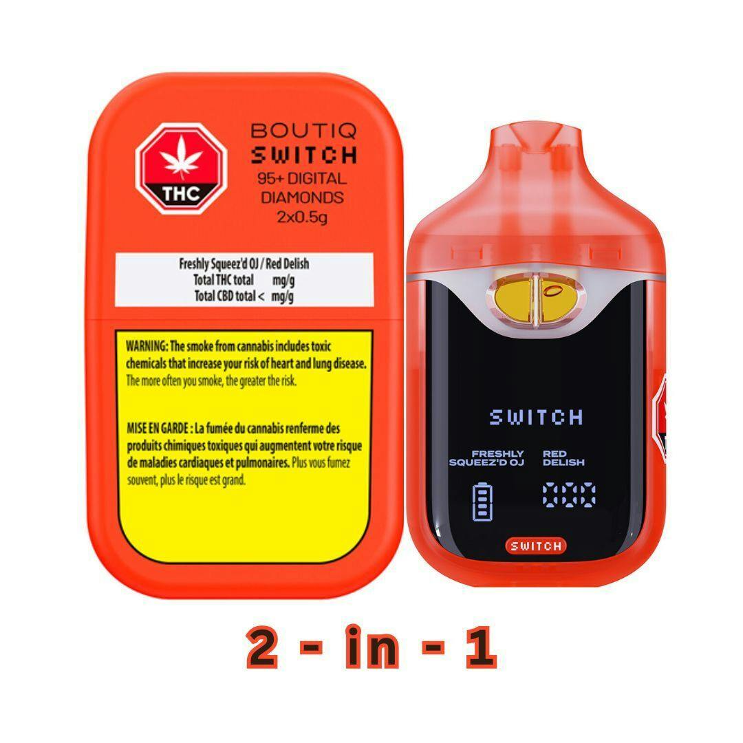 Boutiq - Switch 95+ Digital Diamonds Freshly Squeez'd OJ / Red Delish - 2x0.5g