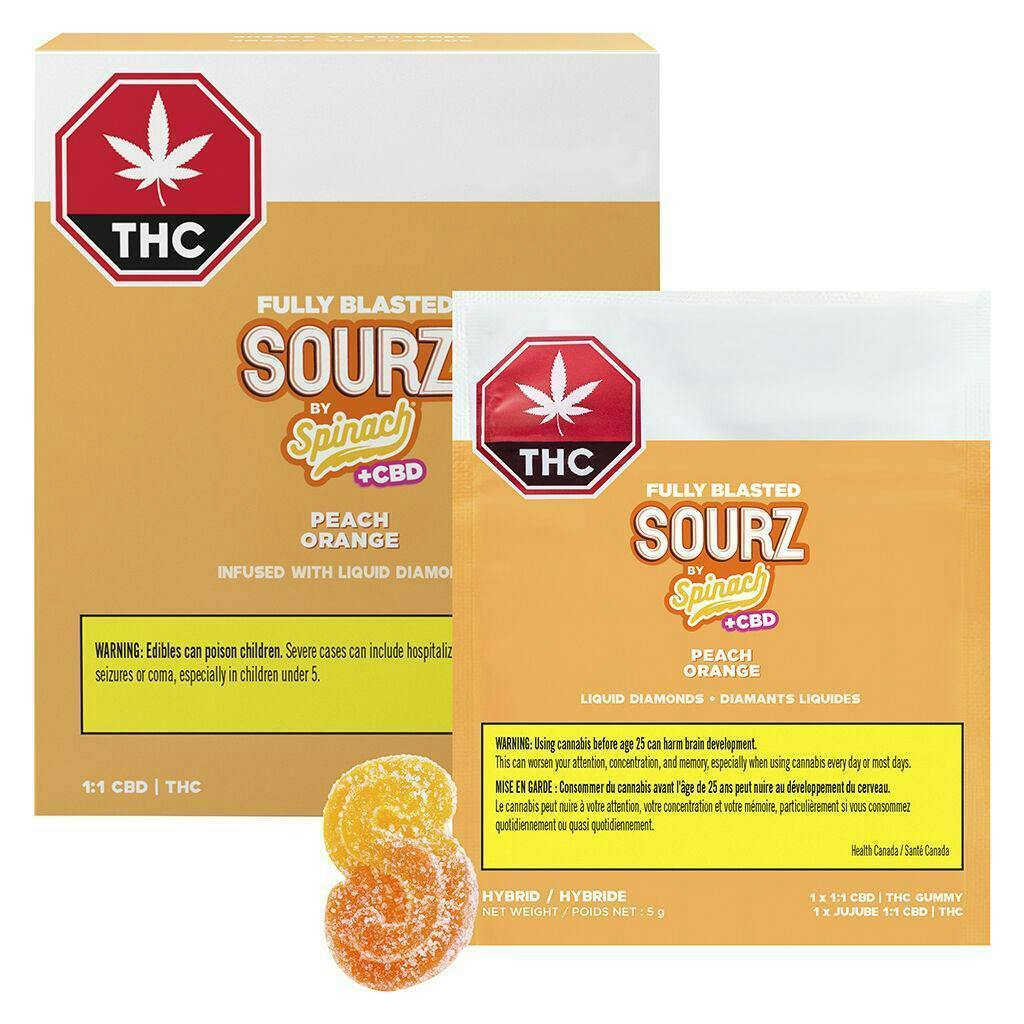 SOURZ by Spinach - Fully Blasted Mango Lime1:1 CBC THC - 1 Pack