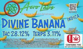 Aero Labs - 1g Full Flower Pre-Roll - Divine Banana - Indica