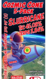 Aero Labs - Cozmic Cone .6g Infused preroll 5pk - Slurricane - Indica