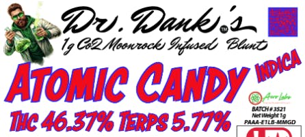Aero Labs - Dr. Danks 1g Infused Blunt - Atomic Candy - Indica