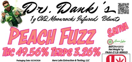 Aero Labs - Dr. Danks 1g infused Blunt - Peach Fuzz - Sativa