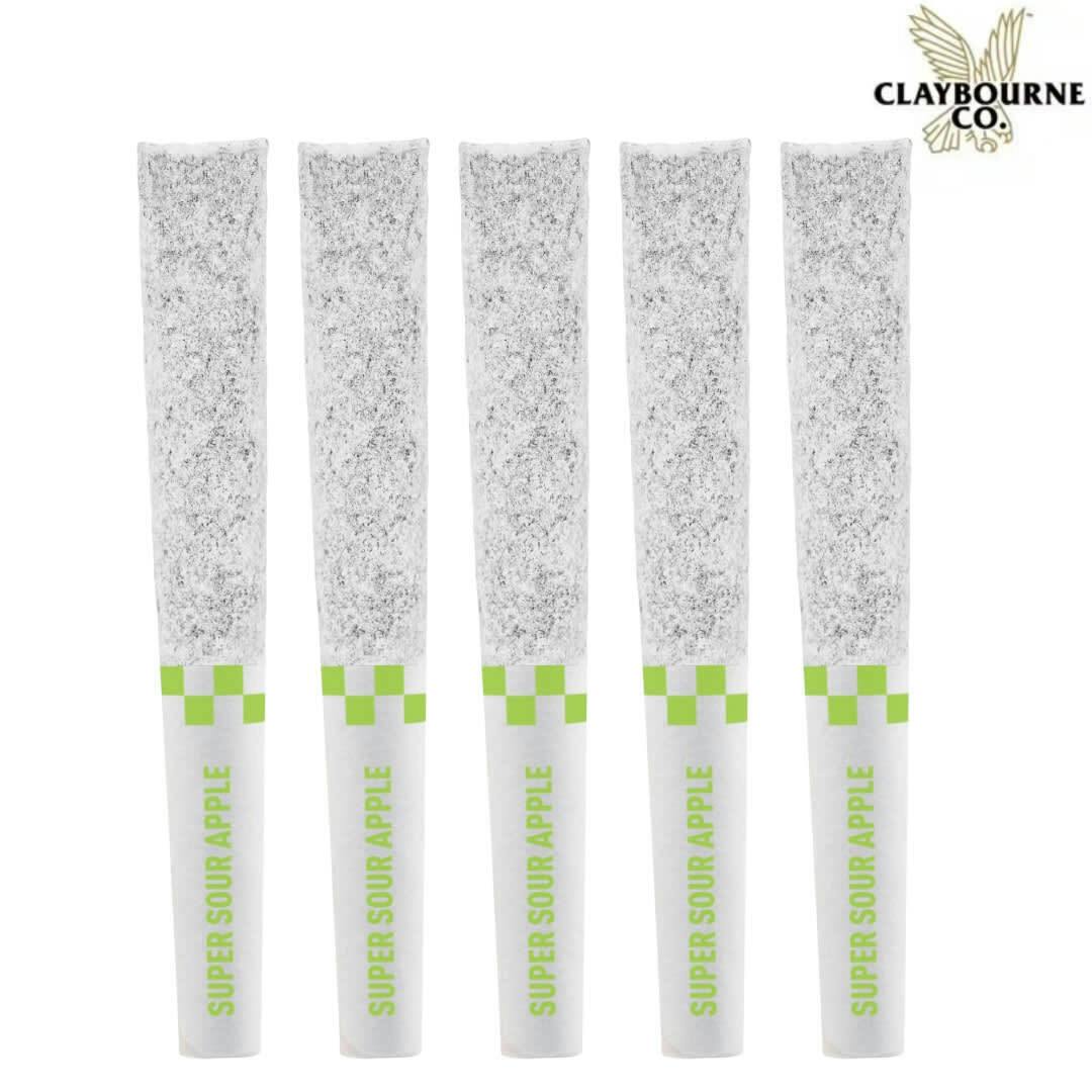 Claybourne | Flyers Frosted Super Sour Apple Infused Pre-Roll | 5x0.5g