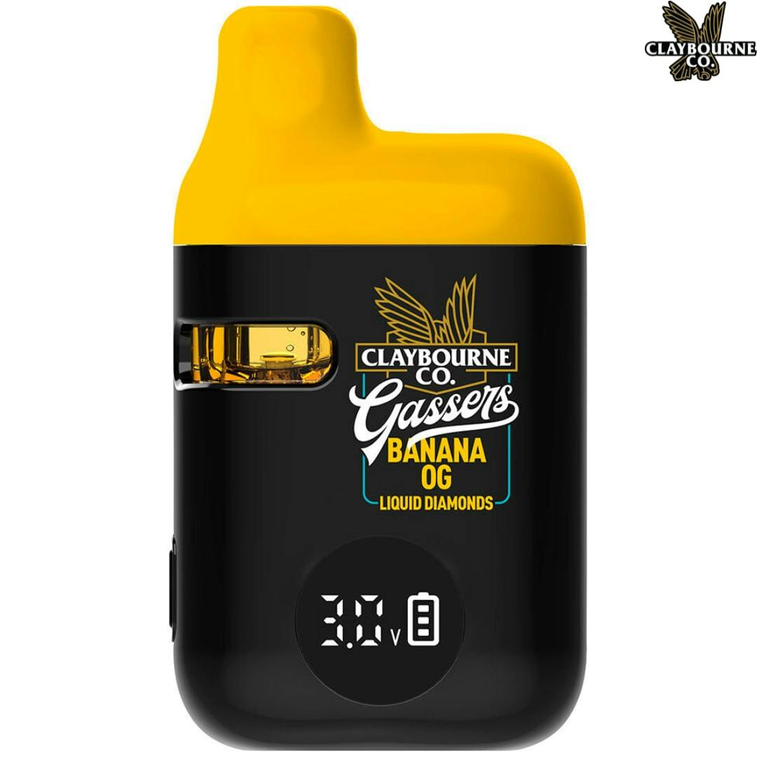 Claybourne | Gassers Banana OG Liquid Diamonds Disposable Pens | 0.95g