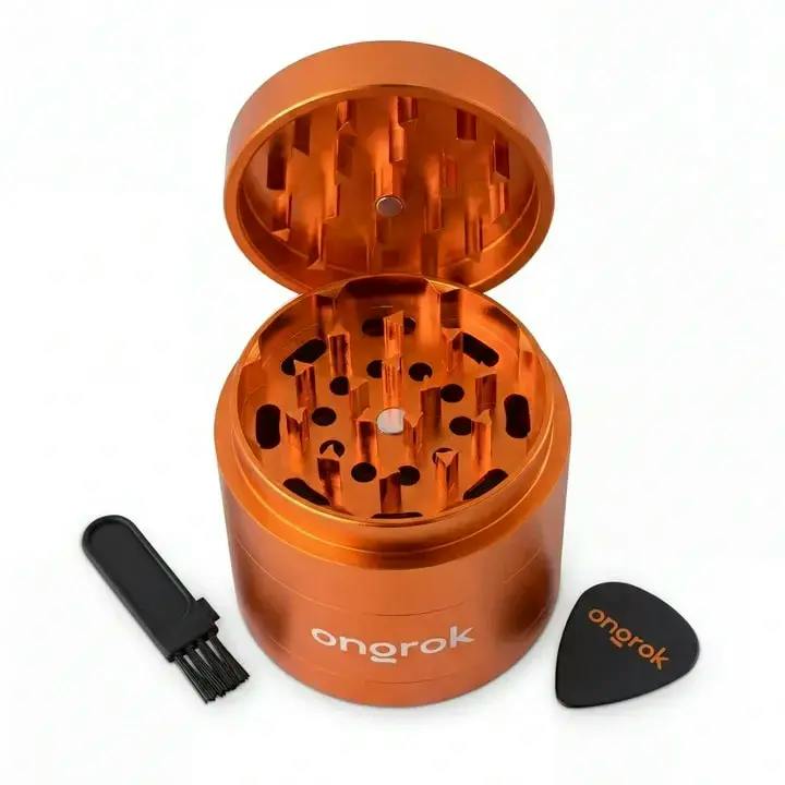 Ongrok | EZ Open Metal Grinder MINI | 55mm 4pc | Orange