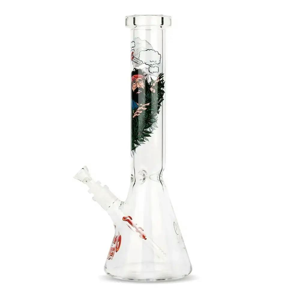 Cheech & Chong Glass | Tall Fields of Green Beaker Tube | 15"