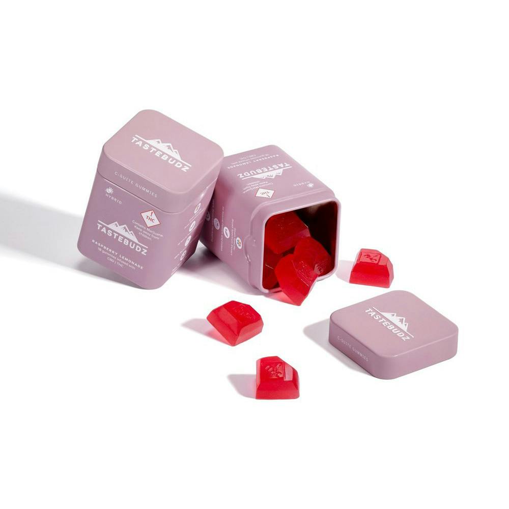 Tastebudz Rosin Gummies | Raspberry Lemonade 50:1 CBD 20mg Rec