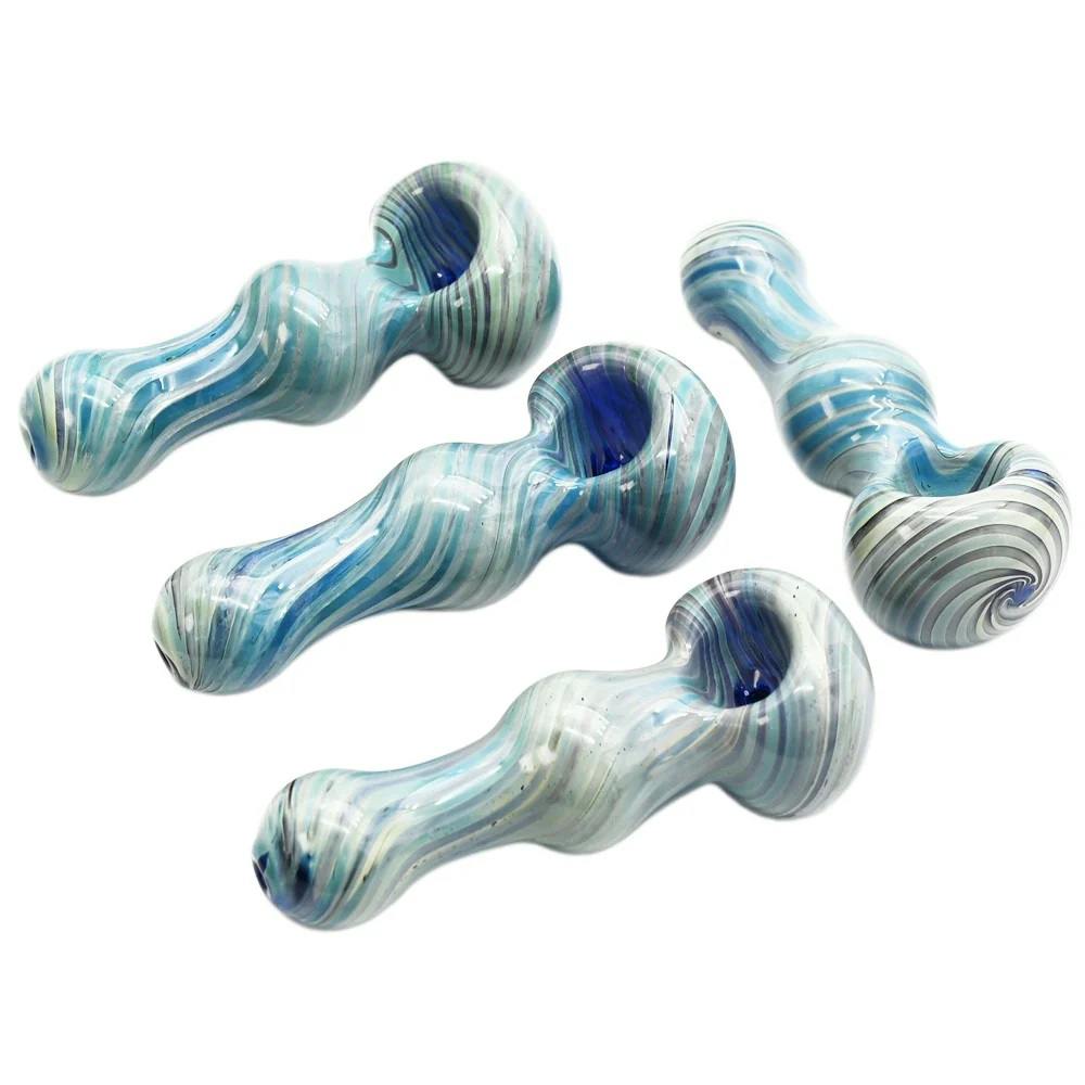 High Mountain Imports | 3" Full Color Swirl Spoon Glass Hand Pipe
