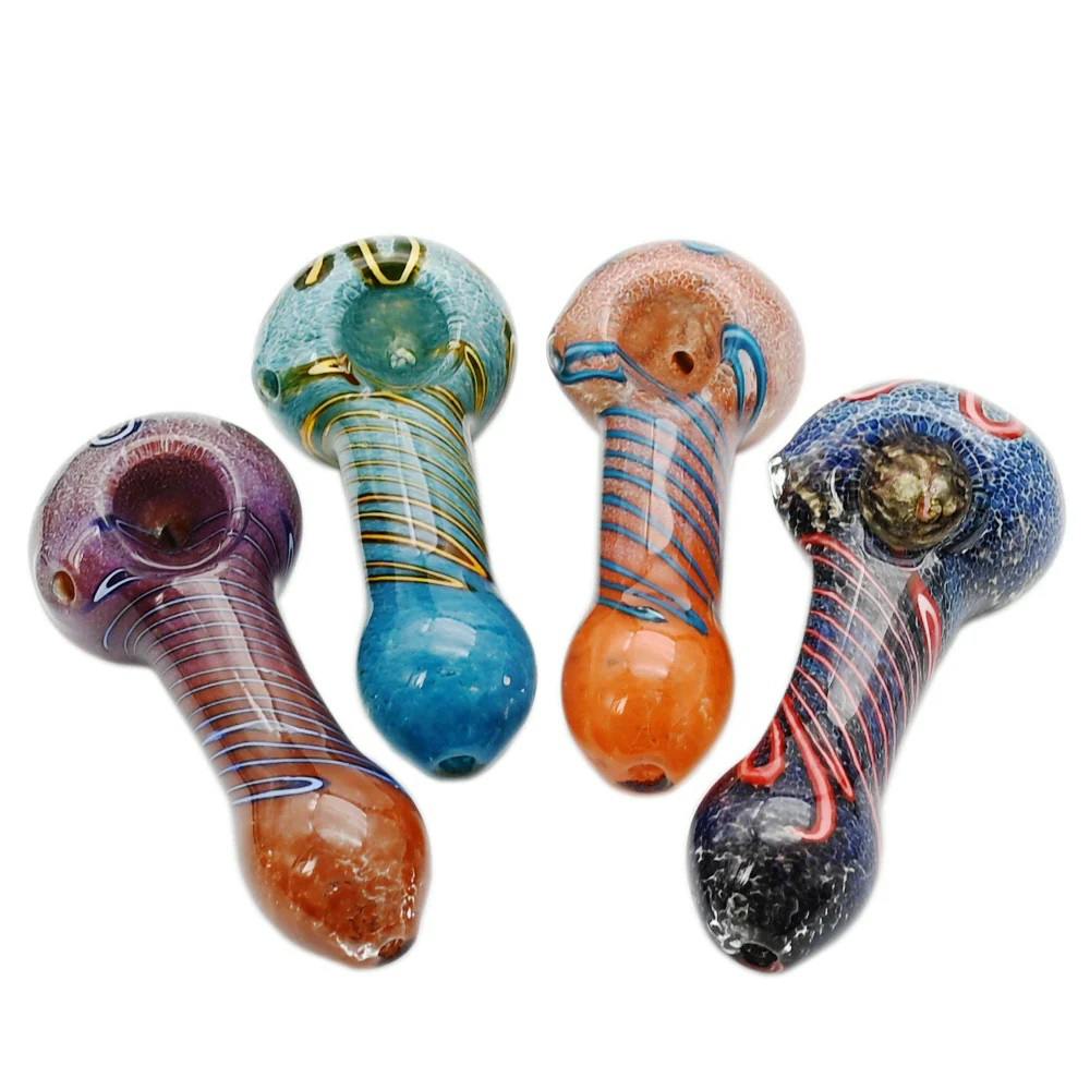 High Mountain Imports | 3.5" Spiral Color Body Glass Hand Pipe