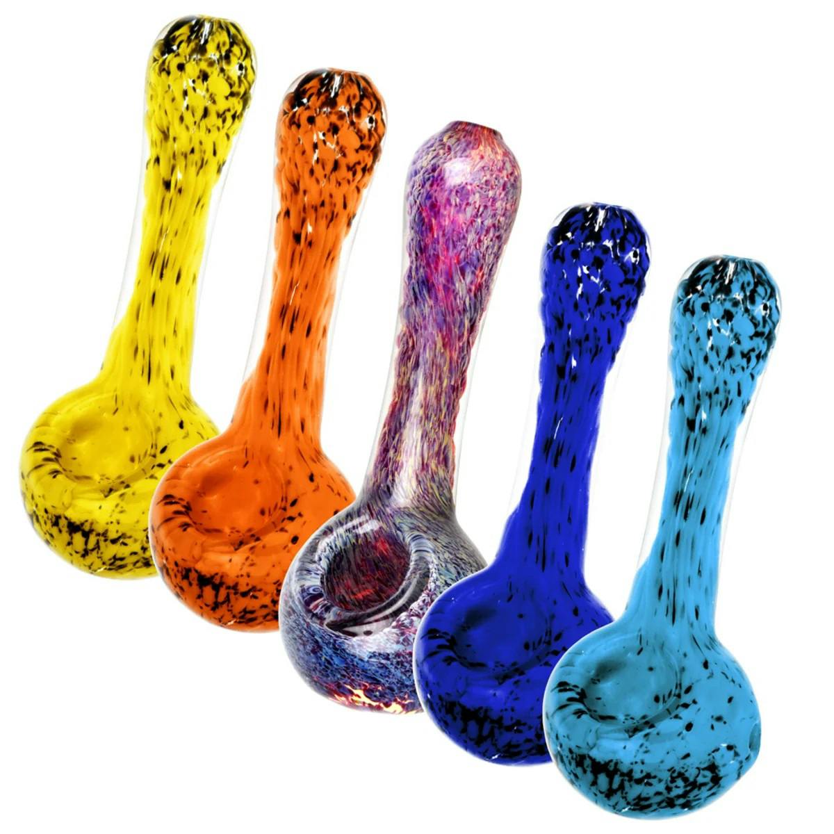 High Mountain Imports | Pulsar 4.5" Melting Color Fritted Spoon Pipe