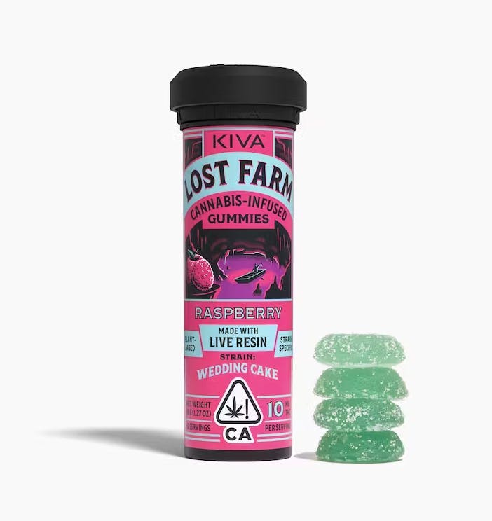 Raspberry Wedding Cake Lost Farm Gummies 100mg