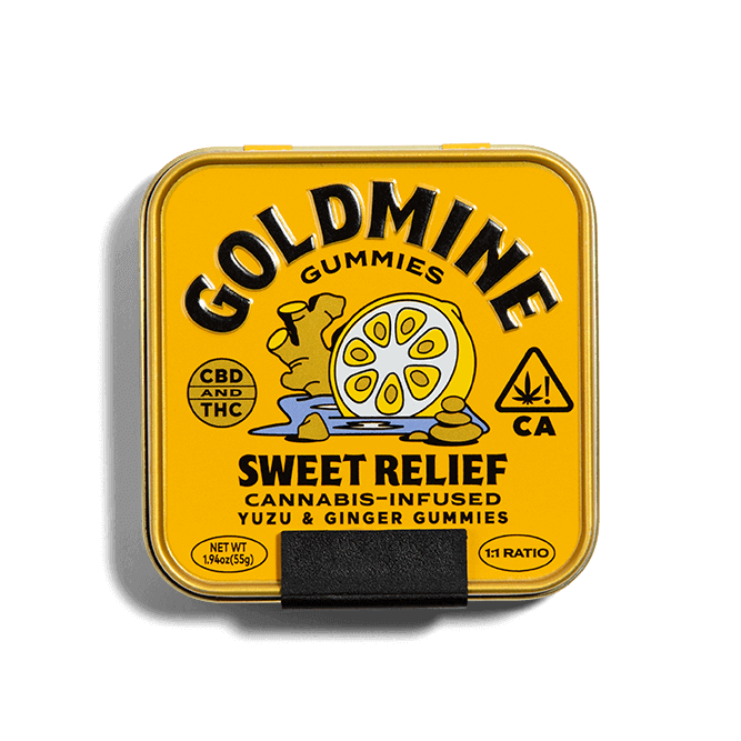 Goldmine Gummies | Sweet Relief Yuzu & Ginger | 100mg | 10ct | 10mg/ea