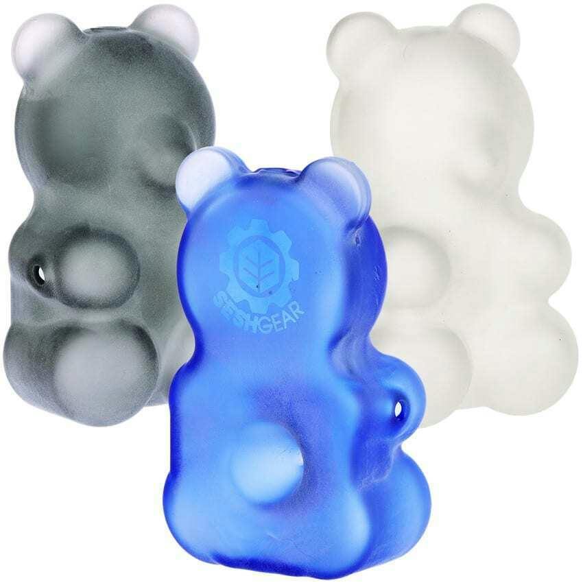 SeshGear, 3.5" Gummy Bear Glass Hand Pipe, Assorted Colours