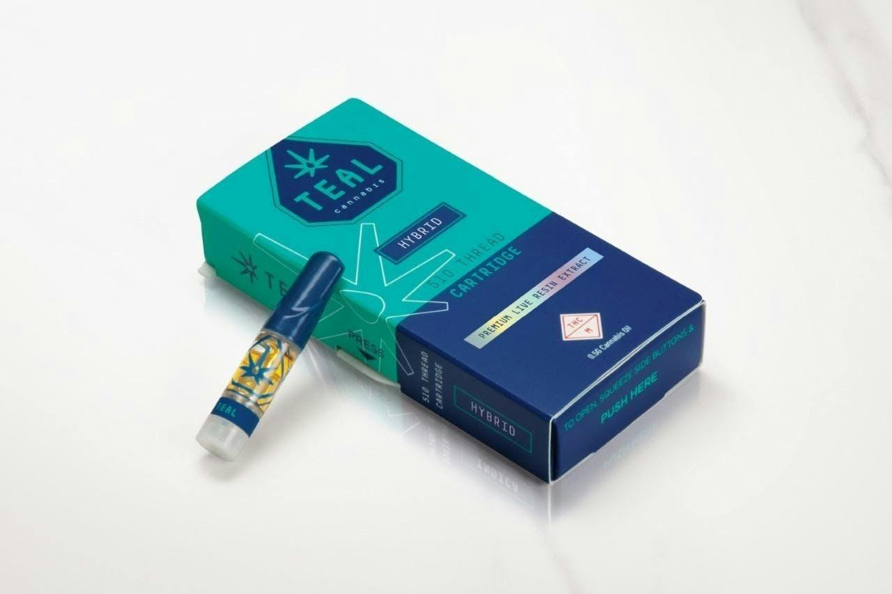 Teal Rainbow Push Pop Live Resin Cart