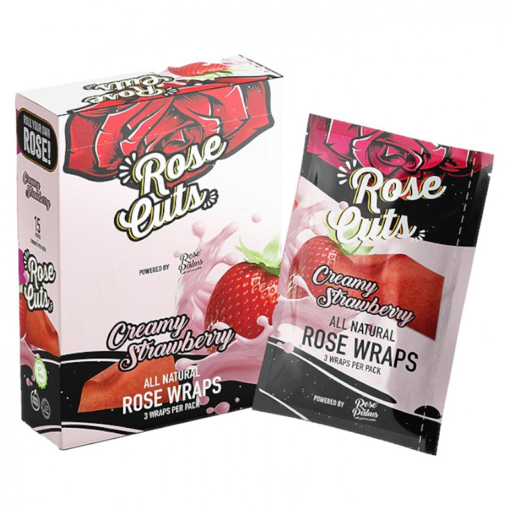 Rose Cuts Creamy Strawberry Pink Wraps 3pk