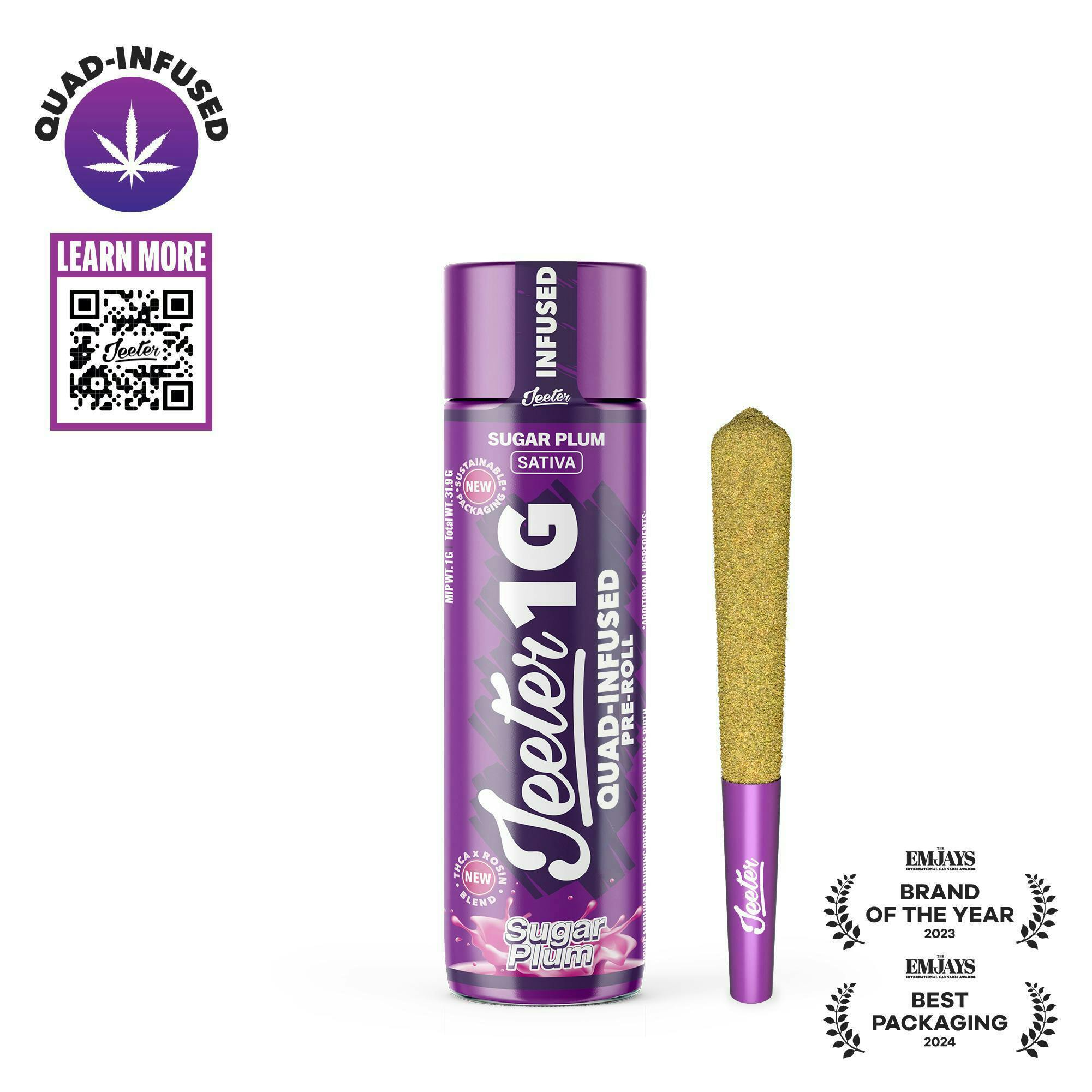 Jeeter Sugar Plum Quad Infused XL Preroll