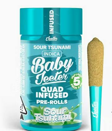 Jeeter Sour Tsunami Quad Infused Baby Jeeter 5pk Prerolls