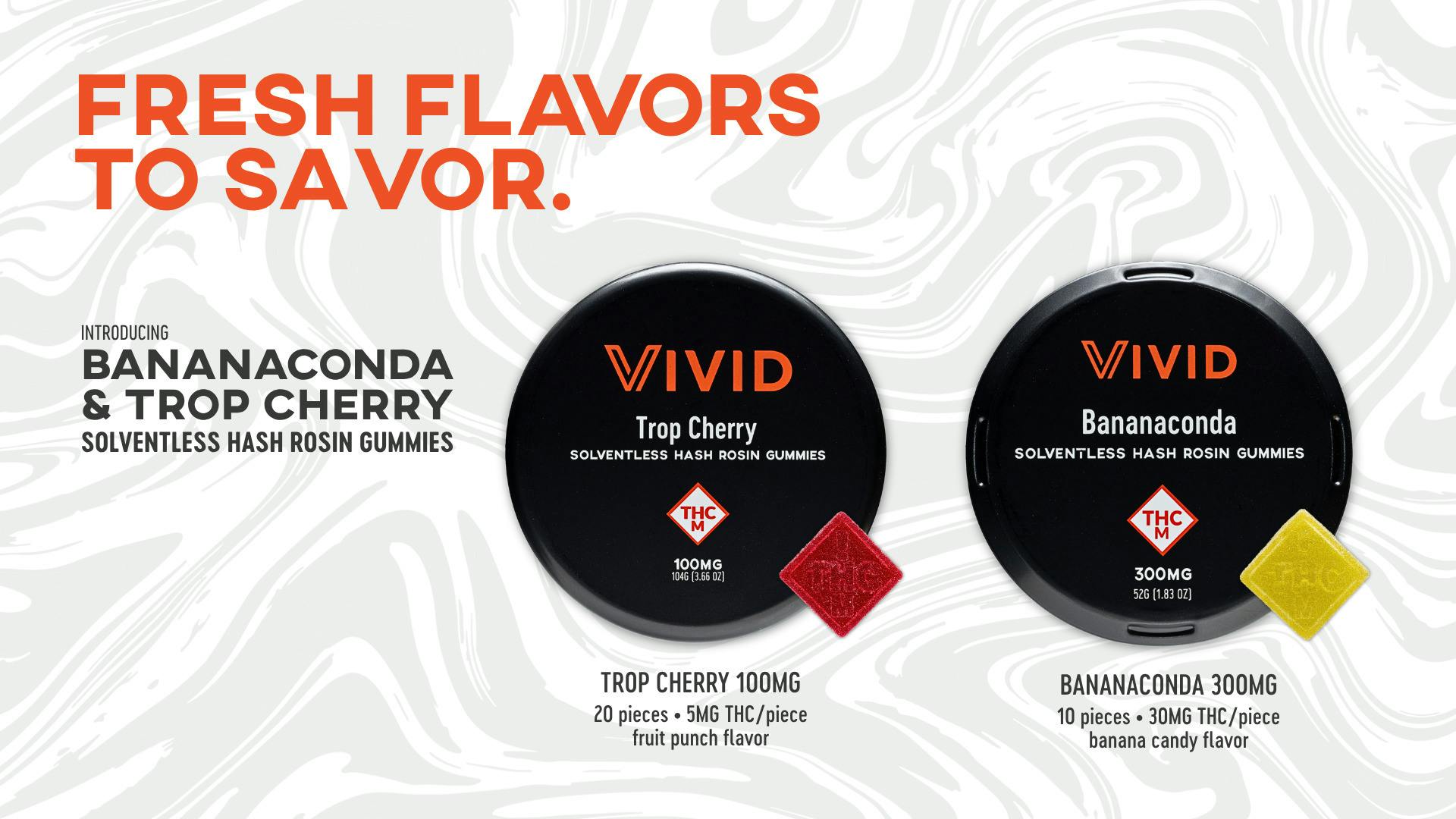 Vivid Bananaconda Hash Rosin Gummies