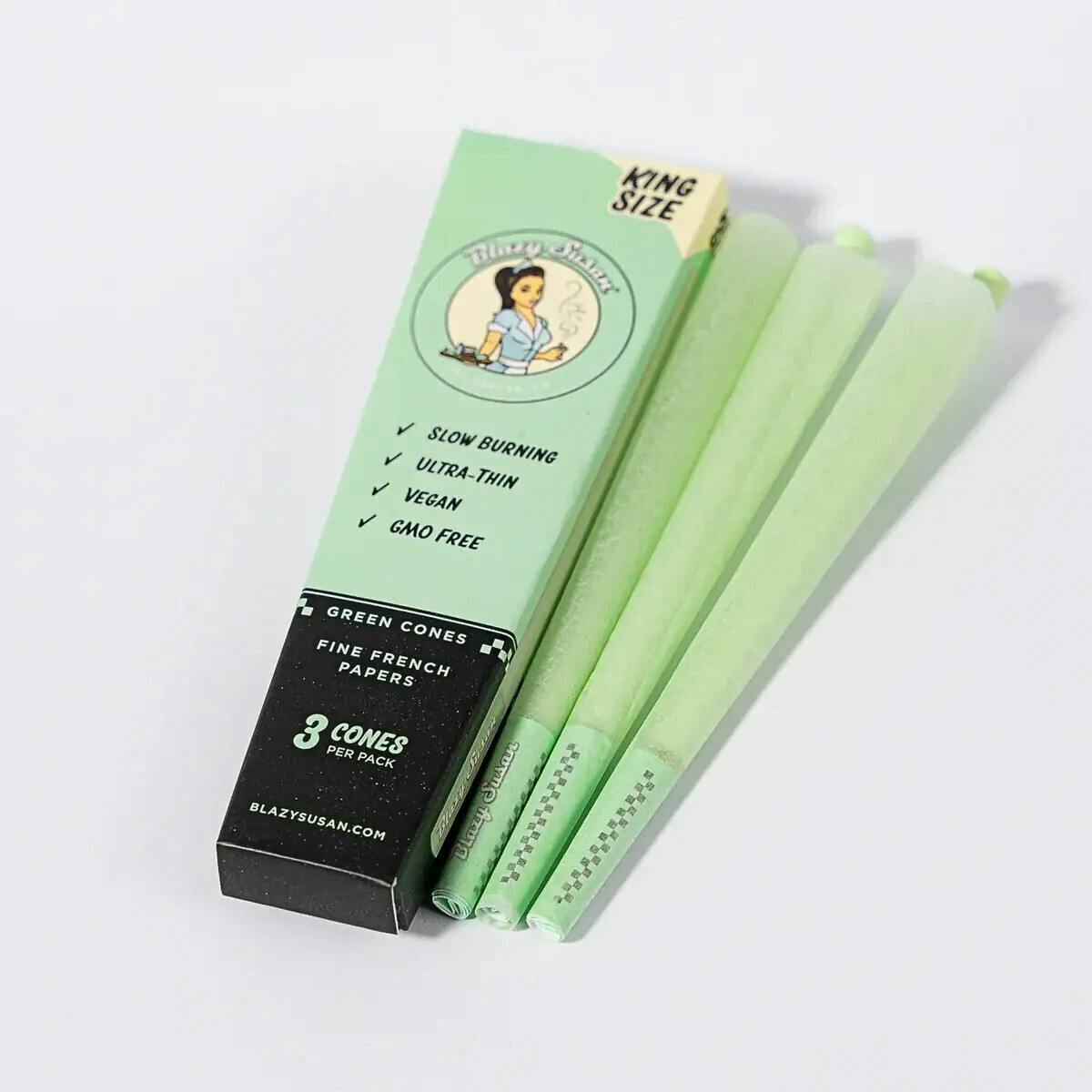 Blazy Susan Green Cones 3pk | King Size