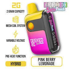 Kushy Punch Pink Berry Lemonade GEEKED Disposable