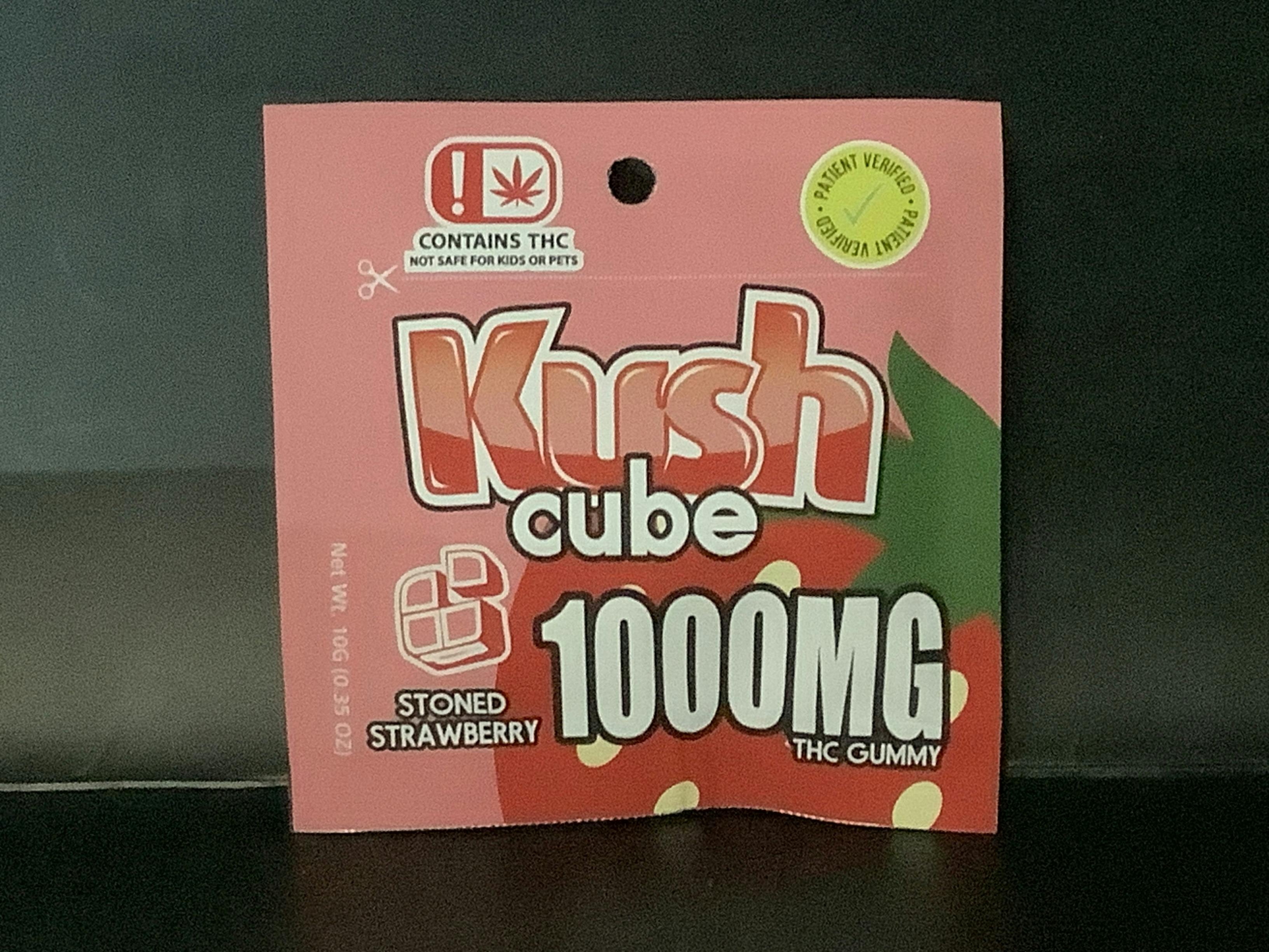 1000mg THC Kush Cube -SINGLE- Stoned Strawberry