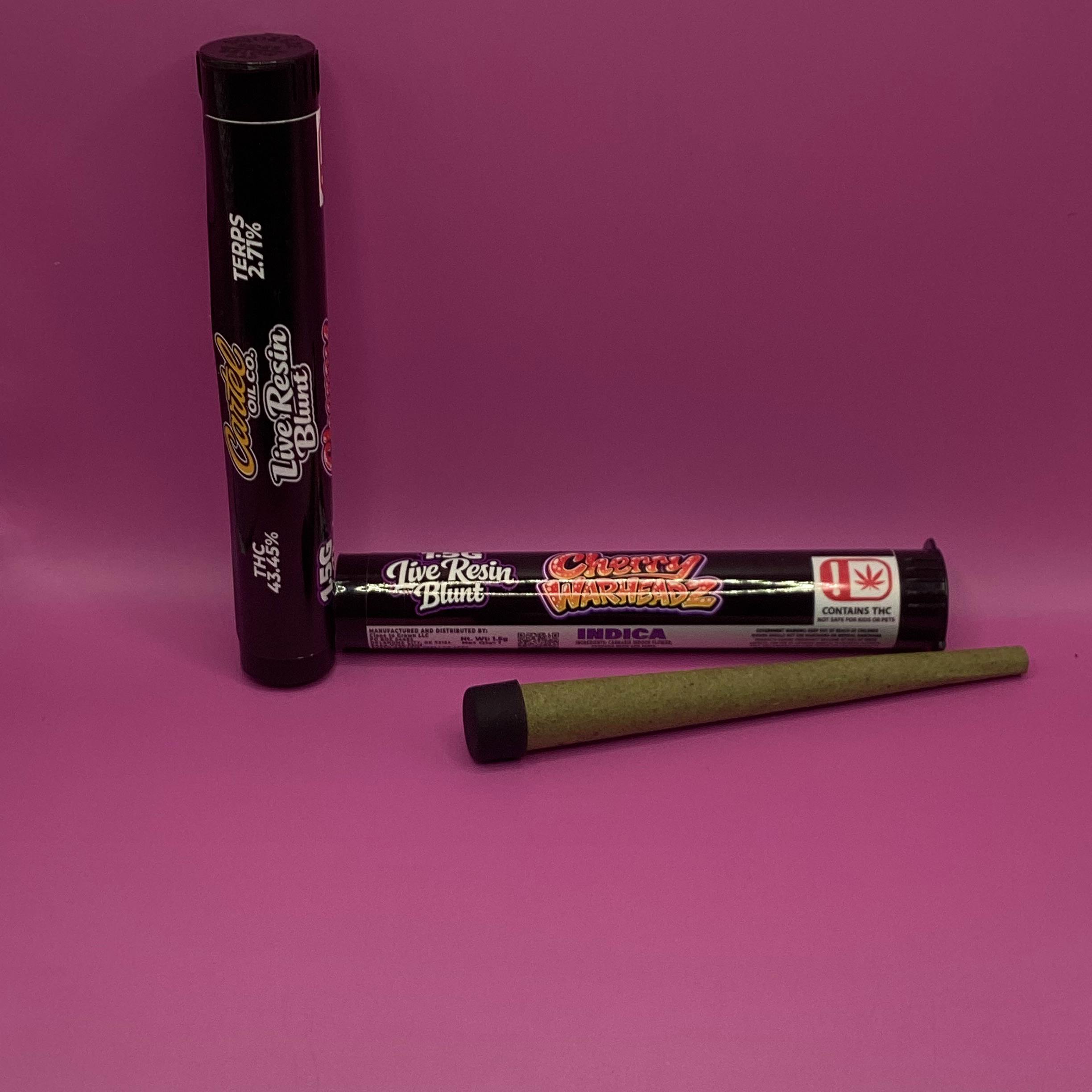 Cartel Oil Co | Live Resin Blunt Cone | Indica | Cherry Warheadz | 1.5g