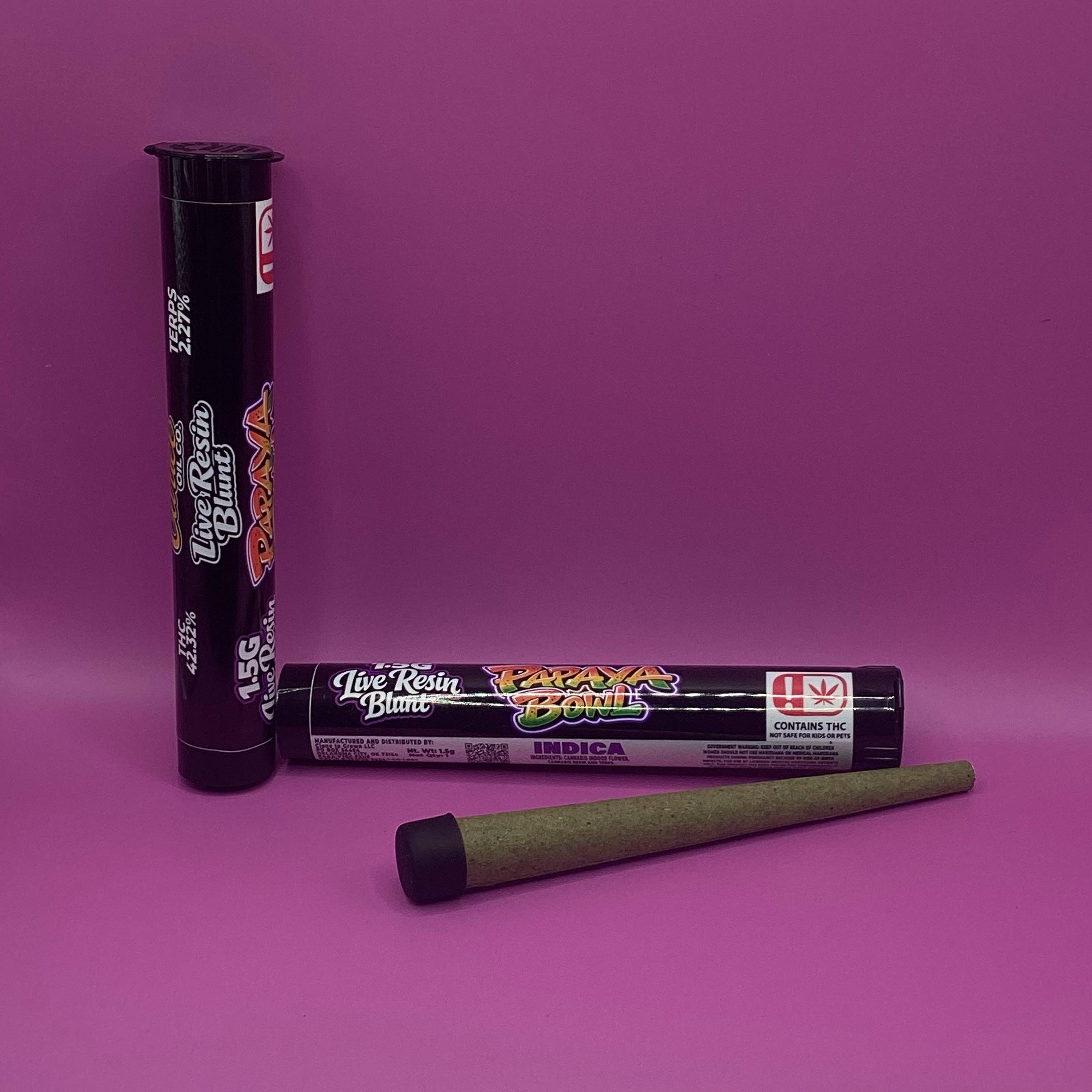 Cartel Oil Co | Live Resin Blunt Cone | Indica | Papaya Bowl | 1.5g