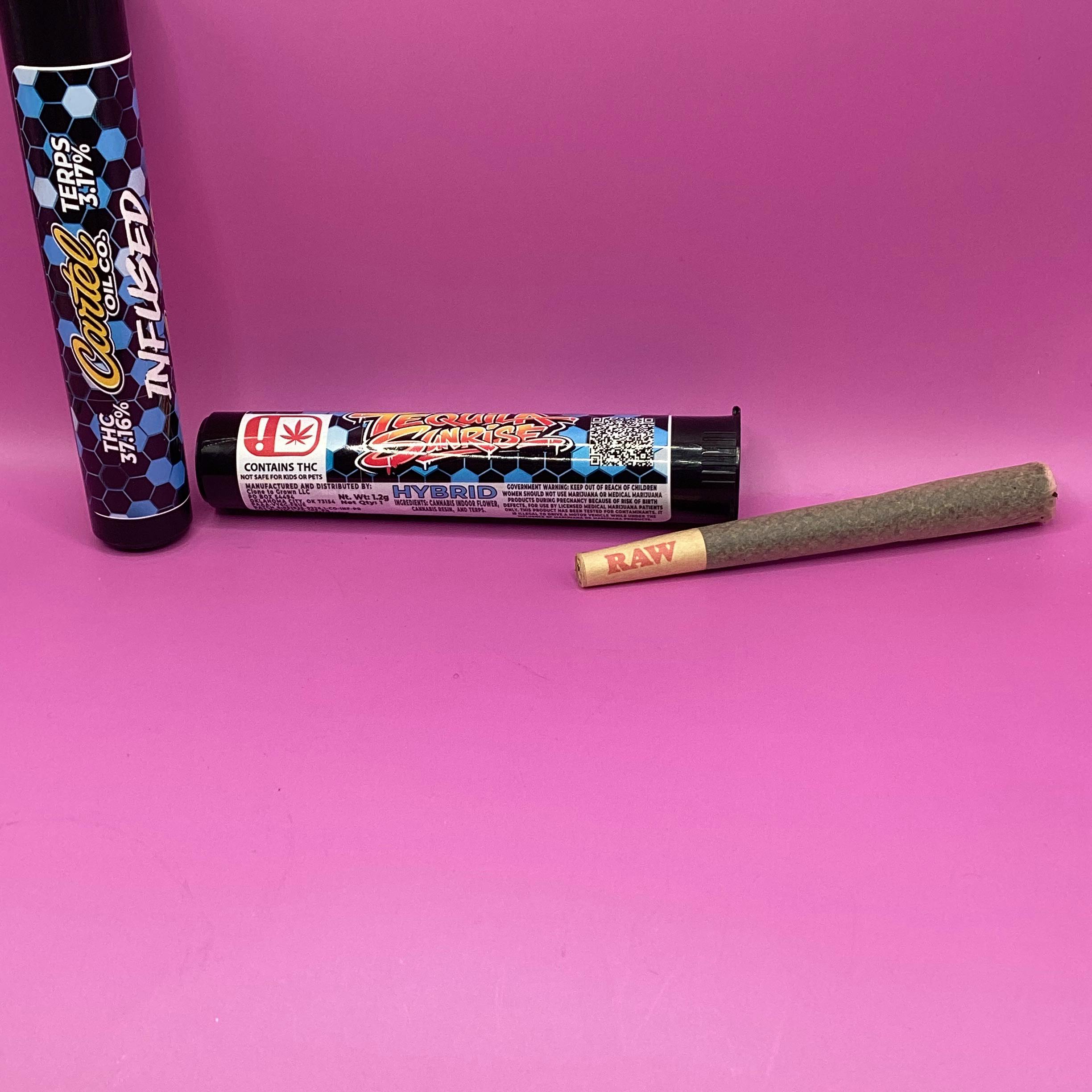 Cartel Oil Co | Infused Pre-Roll | Hybrid | Tequila Sunrise | 1.2g
