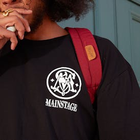 MAINSTAGE BIKER LOGO BLACK SHIRT