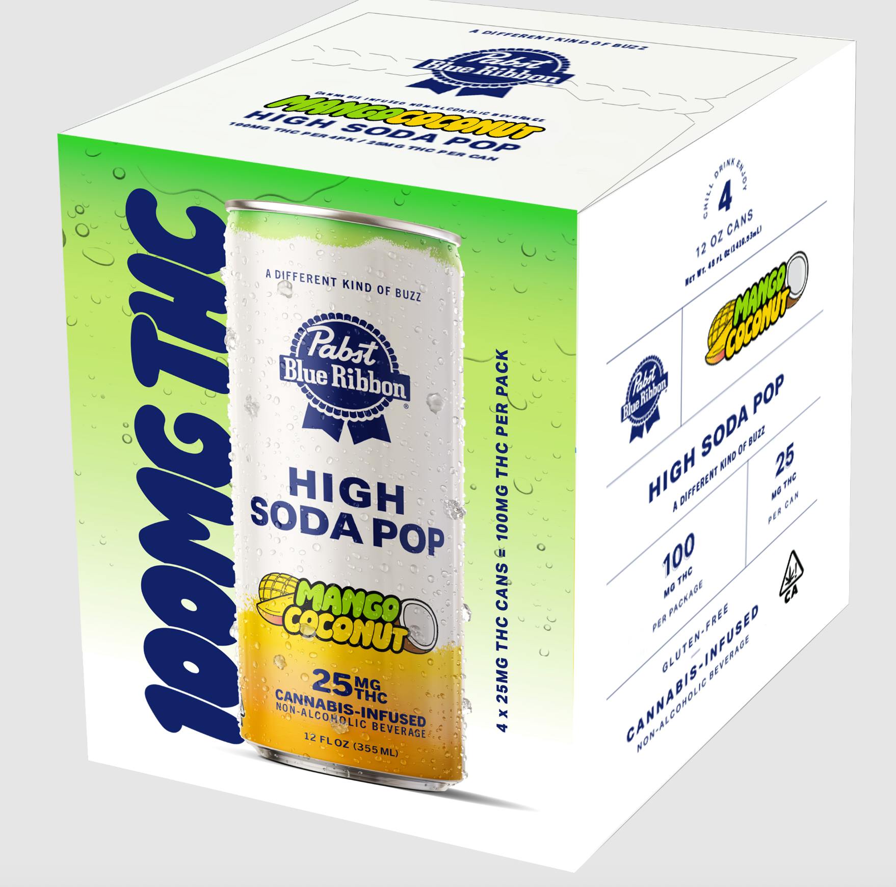 Mango Coconut Soda 25mg