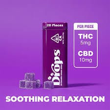 DROPS | INDICA | BLACKBERRY | 200MG CBD : 100MG THC | LIVE ROSIN | GUMMY | 20PC