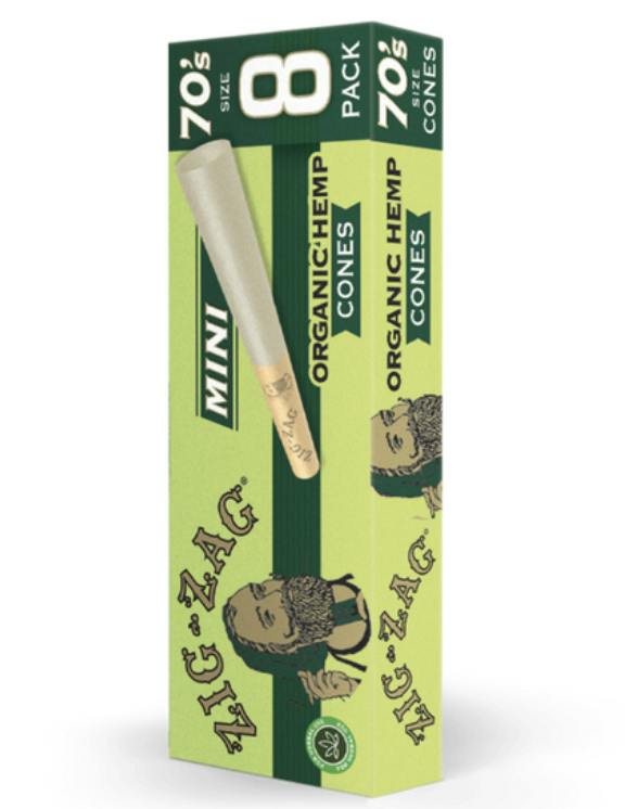 ZIG ZAG | 70S | ORGANIC HEMP CONES | 8PK