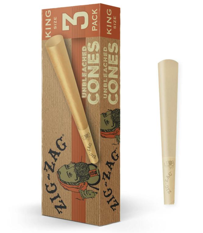 ZIG ZAG | KING SIZE UNBLEACHED | 3PK
