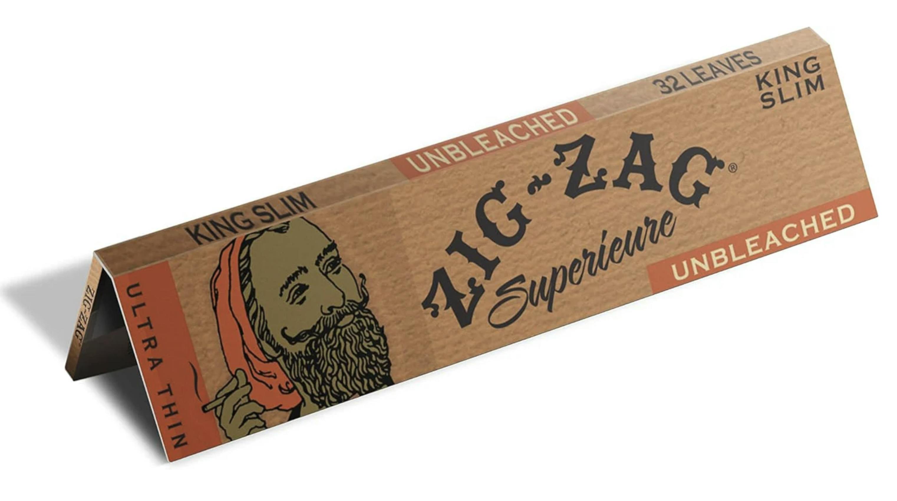 ZIG ZAG | KING SLIM UNBLEACHED | 32 PAPERS