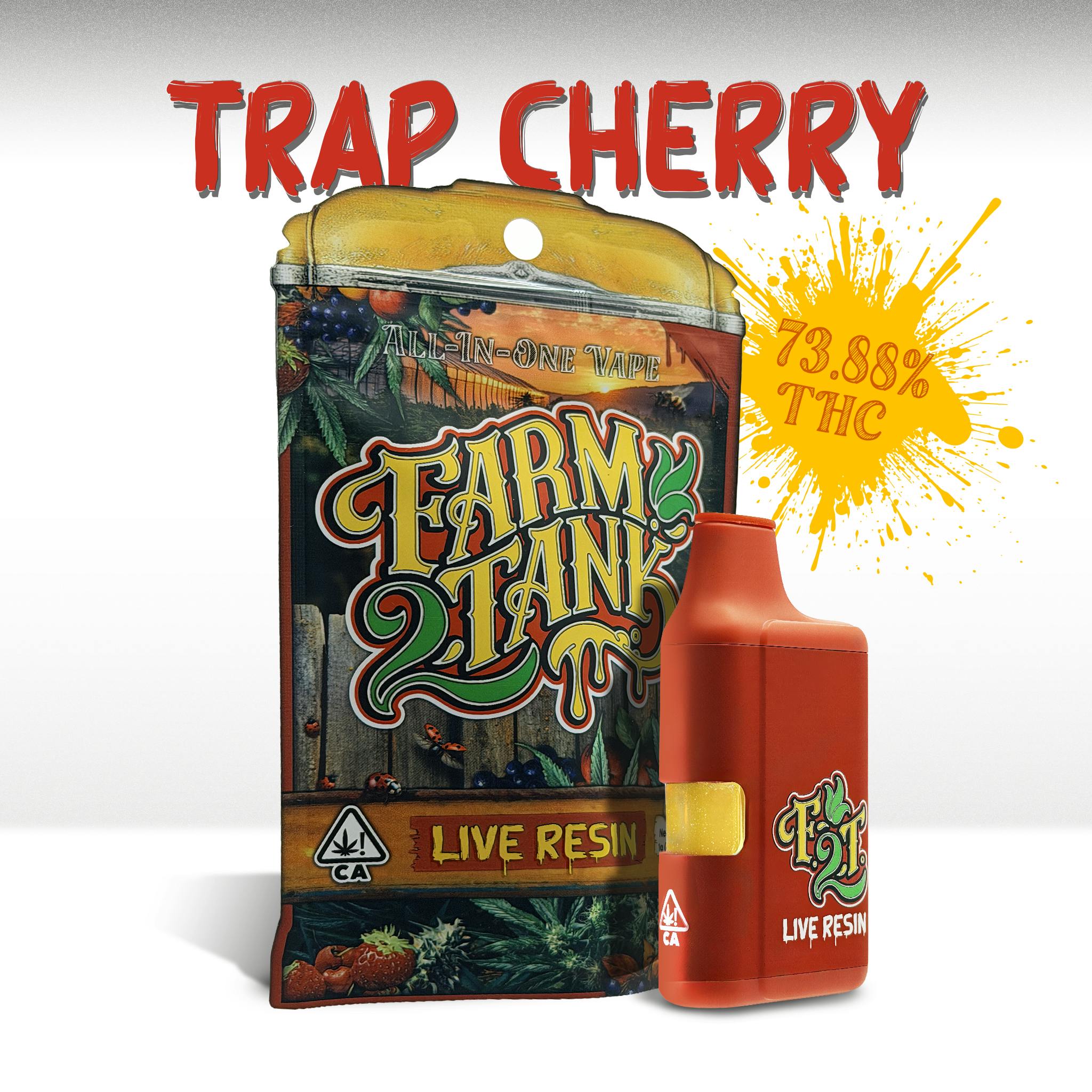 FARM 2 TANK | SATIVA HYBRID | TRAP CHERRY | 1G | LIVE RESIN | AIO