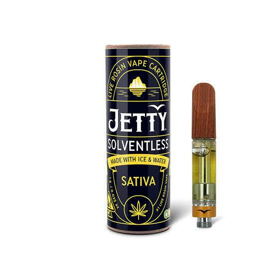 JETTY | OCAL | SATIVA | 9 TO F'HIGHVE | 1G | SOLVENTLESS | CART