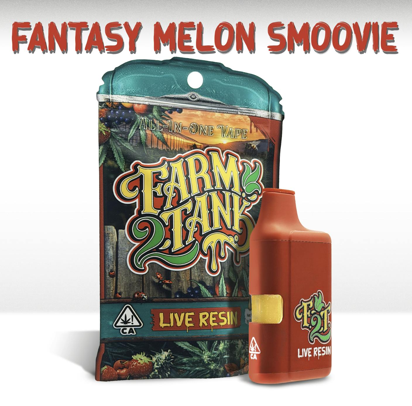 FARM 2 TANK | HYBRID | FANTASY MELON SMOOVIE | 1G | LIVE RESIN | AIO