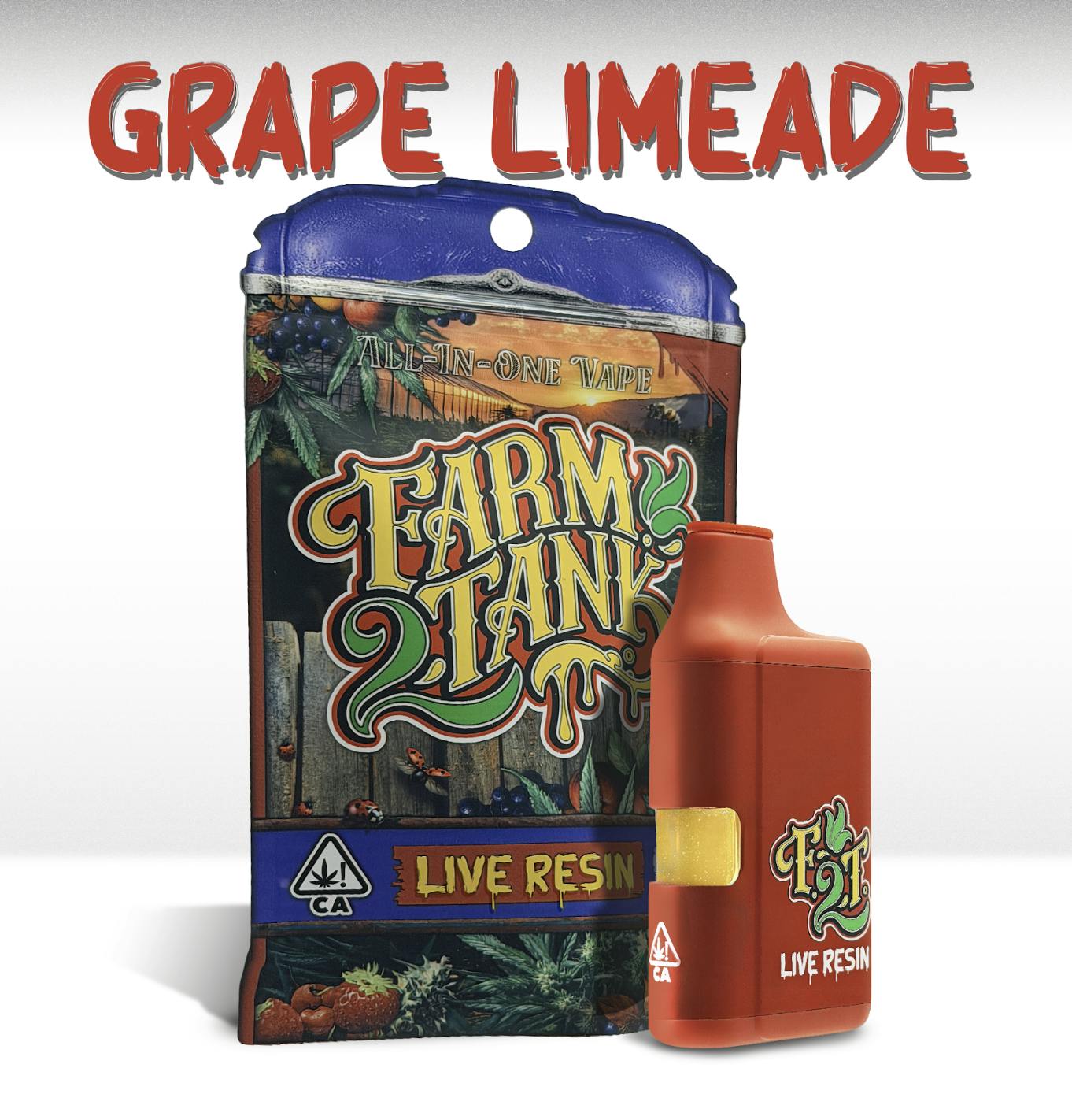 FARM 2 TANK | INDICA HYBRID | GRAPE LIMEADE | 1G | LIVE RESIN | AIO